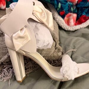 Oleg Cassini Melania Elegant Cream High Heel Sandals